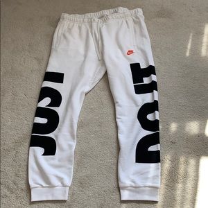 White NIke Sweatpants size XL